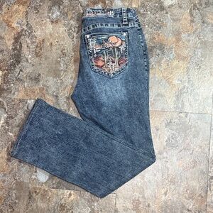 LA Grace. Womens boot cut embroidered jeans. 30x30